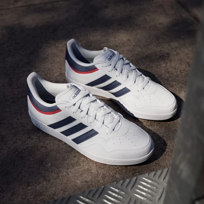 adidas Hoops 4.0 cloud white/dark blue/team power red 2
