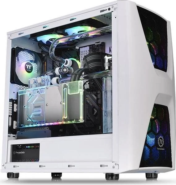 Thermaltake Commander C34 ARGB Snow Edition, Glasfenster