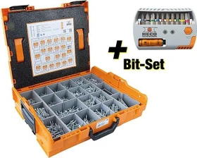 HECO HT-plus Sortiment 3005 Schrauben-Sortiment inkl. L-Boxx, 3005 Stück