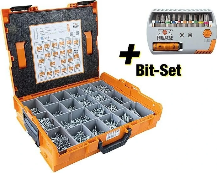 HECO HT-plus Sortiment 3005 Schrauben-Sortiment inkl. L-Boxx, 3005 Stück
