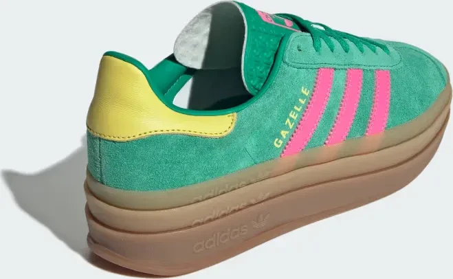adidas Gazelle Bold court green/lucid pink/pure sulfur (Damen)