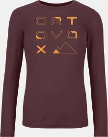 Ortovox 185 Merino Brand Outline Funktionsshirt langarm winetasting (Damen)