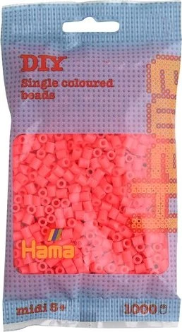 Hama midi Beutel mit Perlen 1000 Stück cherry