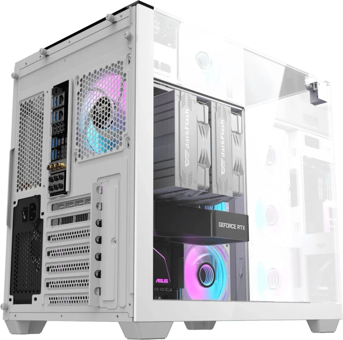 DarkFlash TH285 White, Glasfenster