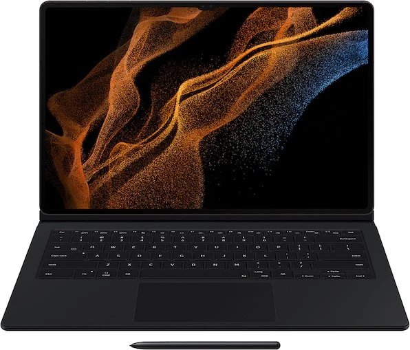 Samsung EF-DX900 Book Cover Keyboard für Galaxy Tab S8 Ultra, schwarz, DE