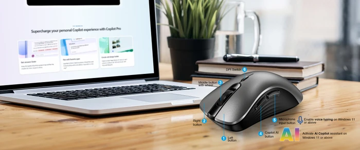 Genius Ergo 8100S AI Wireless Ergonomic Silent Mouse Silver Grey, USB