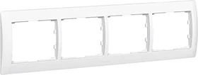 Legrand Galea Life Rahmen 4-fach waagrecht, ultraweiß