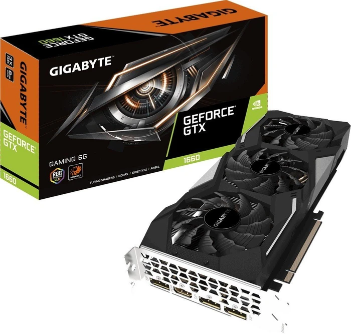 GIGABYTE GeForce GTX 1660 Gaming 6G, 6GB GDDR5, HDMI, 3x DP