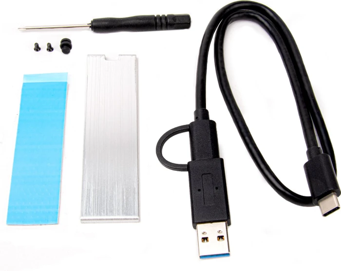 SilverStone MS13 M.2 RGB Festplattengehäuse, USB-C 3.1