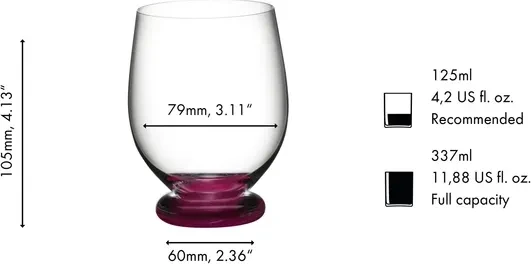 Riedel Fatto A Mano Trinkglas Becher Piccolo drachenrot