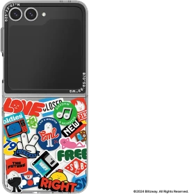 Samsung Slash B Slash Sticky Monster Lab Stickers Slim Impression Case für Galaxy Z Flip6
