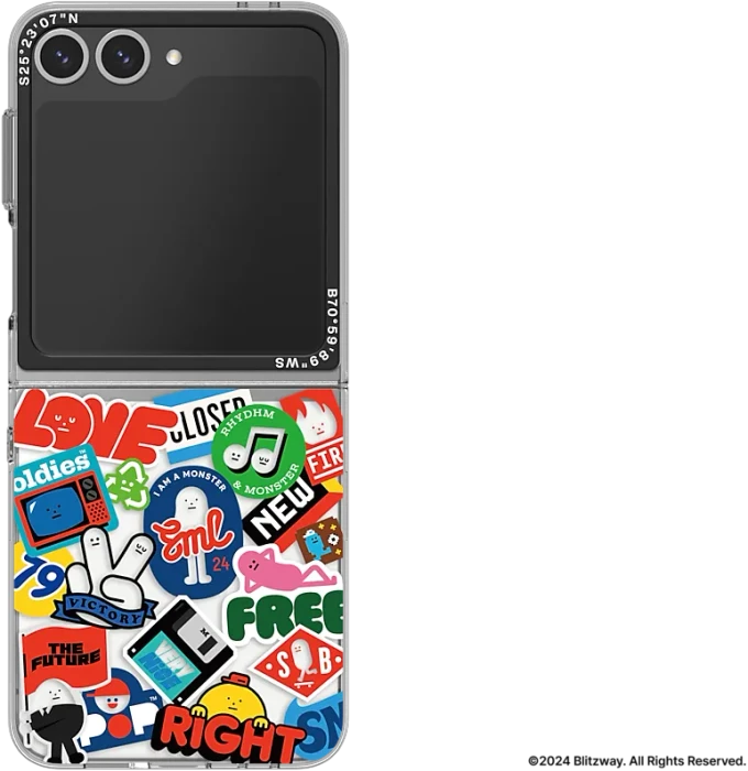 Samsung Slash B Slash Sticky Monster Lab Stickers Slim Impression Case für Galaxy Z Flip6