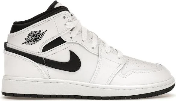 Nike Air Jordan 1 Mid weiß/schwarz (Junior)