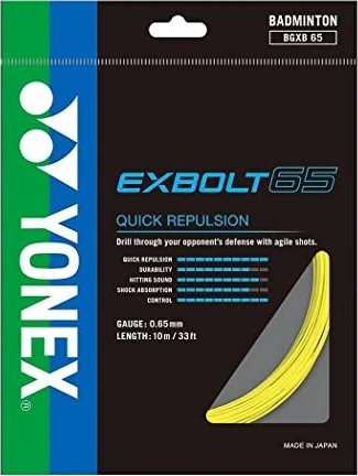 Yonex Exbolt 65 Badmintonsaite gelb 10m