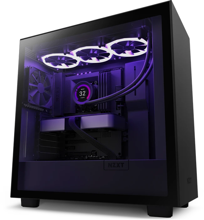 NZXT H7 Black, schwarz, Glasfenster