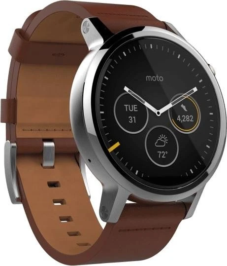 Motorola Moto 360 2nd Gen. 46mm silber/braun