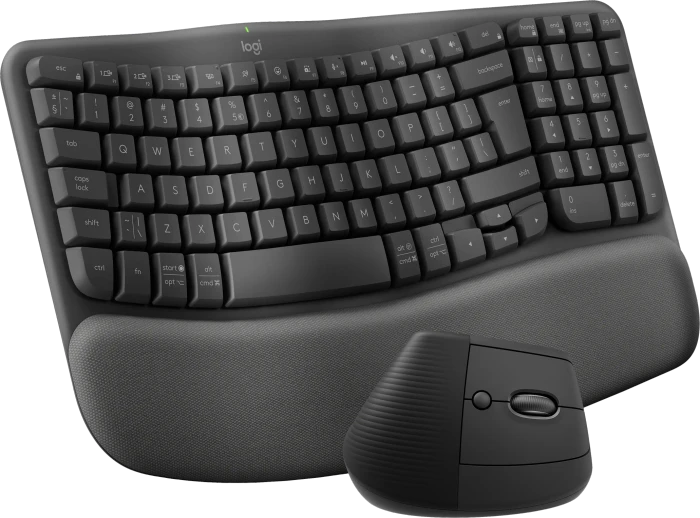 Logitech Wave Keys and Lift Combo, schwarz, Logi Bolt, USB/Bluetooth, US