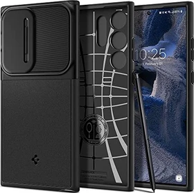 Spigen Optik Armor für Samsung Galaxy S23 Ultra schwarz