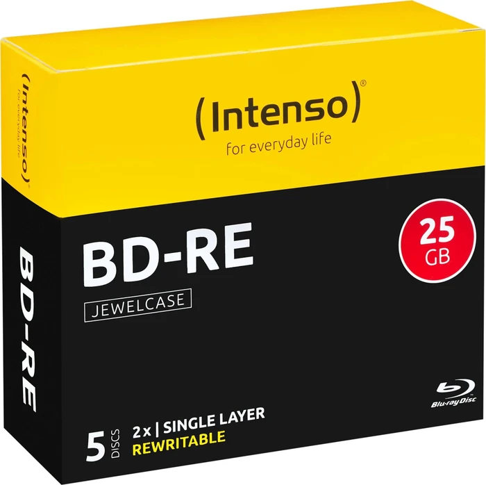 Intenso BD-RE 25GB, 2x, 5er Jewelcase (5201215)