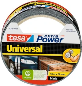 tesa extra Power Universal schwarz, Gewebeband, 50mm/10m, 1 Stück