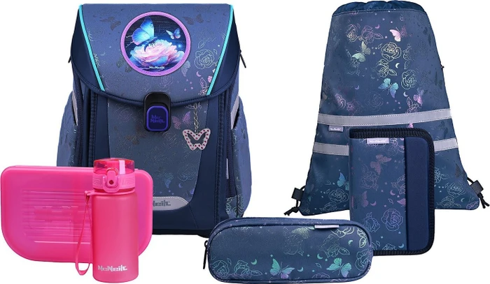 McNeill Primo Roses Schultaschen-Set, 9-tlg.