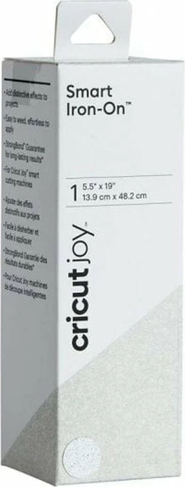Cricut Joy Smart Vinyl Iron On Glitter Bügelfolie weiß, 13.9x48cm