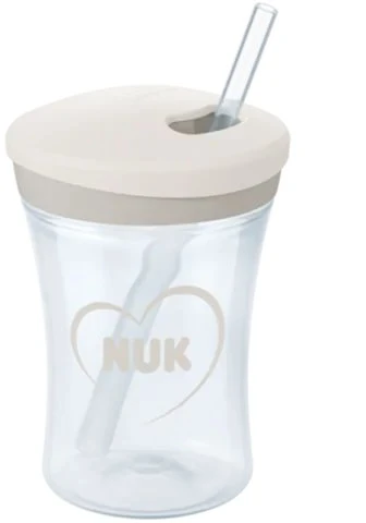 NUK Action Cup Trinklerntasse mit Trinkhalm, 230ml