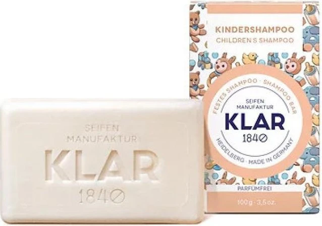 Klar Seifen Kindershampoo festes Shampoo, 100g