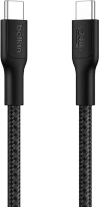 Belkin BoostCharge Pro Geflochtenes USB-C-/USB-C-Kabel (240W) 1m schwarz