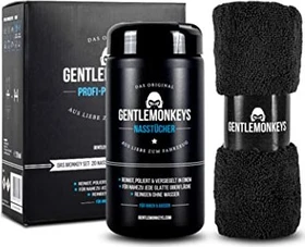 GentleMonkeys Fahrzeugreiniger-Set - 20x Nasstüchern, 1x Mikrofasertuch
