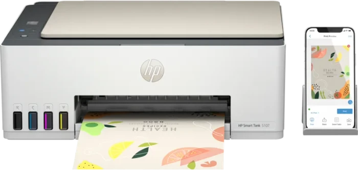 HP Smart Tank 5107 weiß/champagner All-in-One, Tinte, mehrfarbig