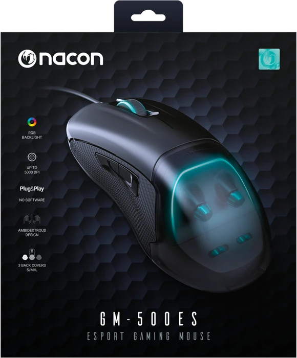 Nacon GM-500ES E-Sports Gaming Mouse schwarz, USB