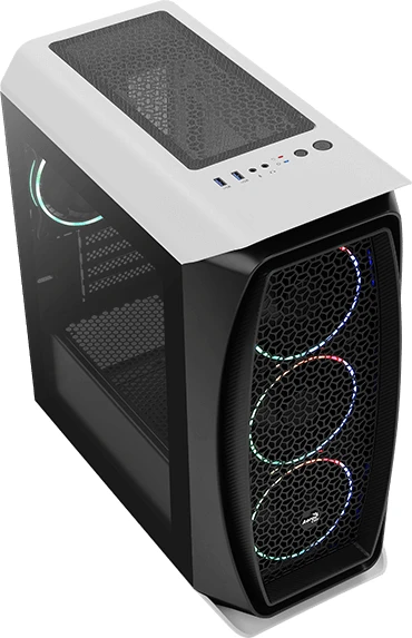 AeroCool Aero One Mini Eclipse, weiß, Glasfenster