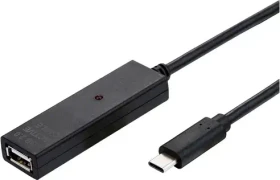 Value USB 3.0 aktives Verlängerungskabel, USB-C [Stecker] auf USB-A [Buchse], 20m schwarz (12.99.1114)