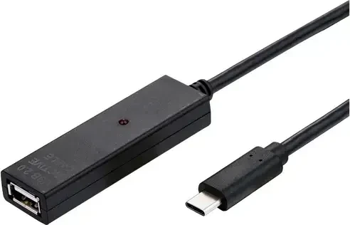 Value USB 3.0 aktives Verlängerungskabel, USB-C [Stecker] auf USB-A [Buchse], 20m schwarz