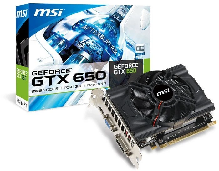 MSI GeForce GTX 650, N650-2GD5/OC, 2GB GDDR5, VGA, DVI, HDMI