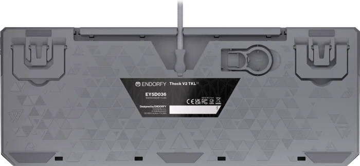 Endorfy Thock V2 TKL, PBT, grau, LEDs RGB, hot-swap, Endorfy RED, USB, DE