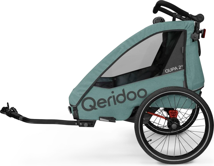 Qeridoo QUPA 2 Plus Fahrradanhänger mineral blue (Modell 2024)