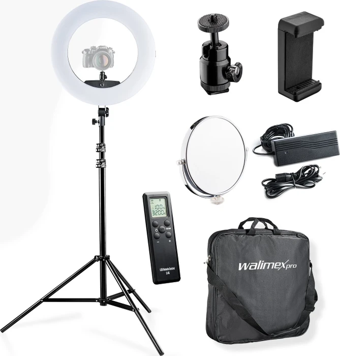 Walimex pro LED Ringleuchte Medow 960 Pro Set inkl. Lampenstativ