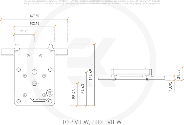 EK Water Blocks Quantum Line EK-Quantum Momentum ROG Rampage VI Encore D-RGB Monoblock, Nickel, Acryl