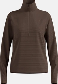 Odlo Essentials Thermal Half Zip Laufshirt langarm brown granite (Damen)