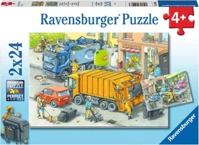 Ravensburger Puzzle Müllabfuhr und Abschleppwagen