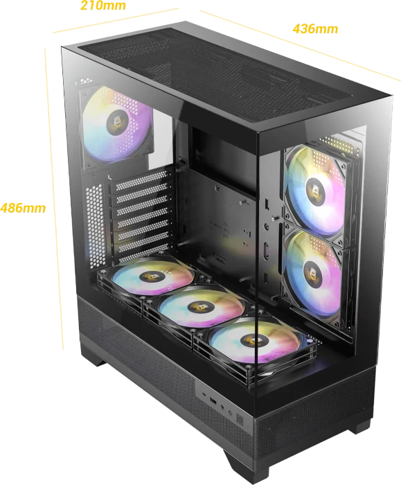 Antec CX700 RGB ELITE, schwarz, Glasfenster