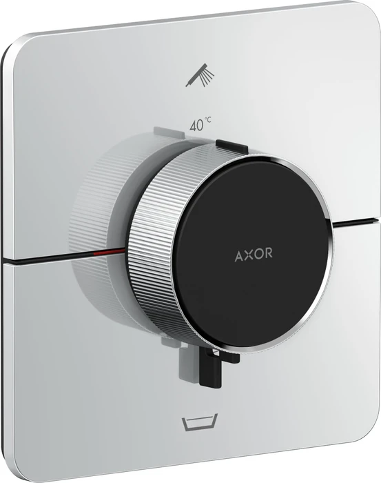 Hansgrohe Axor ShowerSelect ID softsquare Thermostat für 2 Verbraucher mit integrierter EN1717 Sicherungskombi chrom