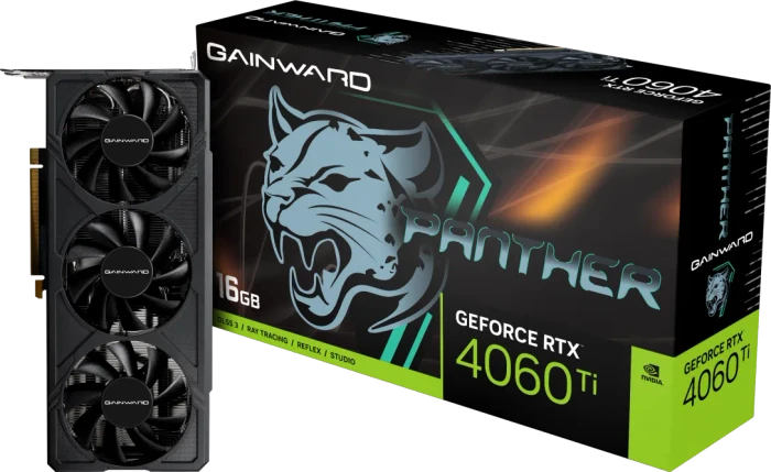 Gainward GeForce RTX 4060 Ti Panther, 16GB GDDR6, HDMI, 3x DP