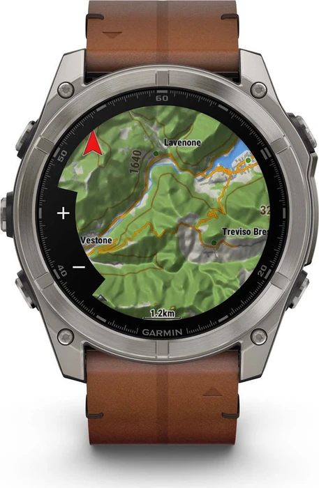 Garmin Fenix 8 51mm Sapphire titanium/chestnut leather