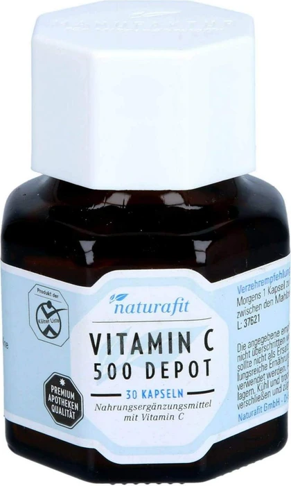 naturafit Vitamin C 500 Depot Kapseln, 30 Stück