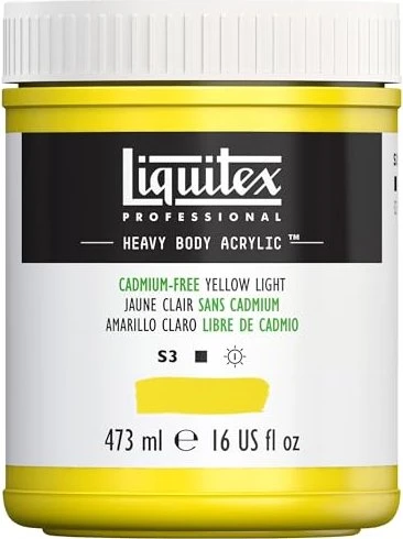 Liquitex Professional Heavy Body Acrylic cadmium-free yellow light, 473ml