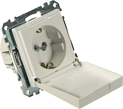 Merten System M SCHUKO-Steckdose Thermoplast brillant, aktivweiß glänzend