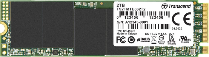Transcend MTE662T2 SSD 2TB, M.2 2280 / M-Key / PCIe 3.0 x4